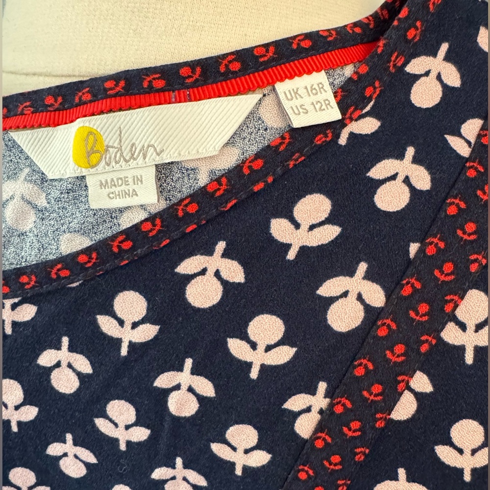 Boden US12 navy and pink dress - Picture 5 of 6